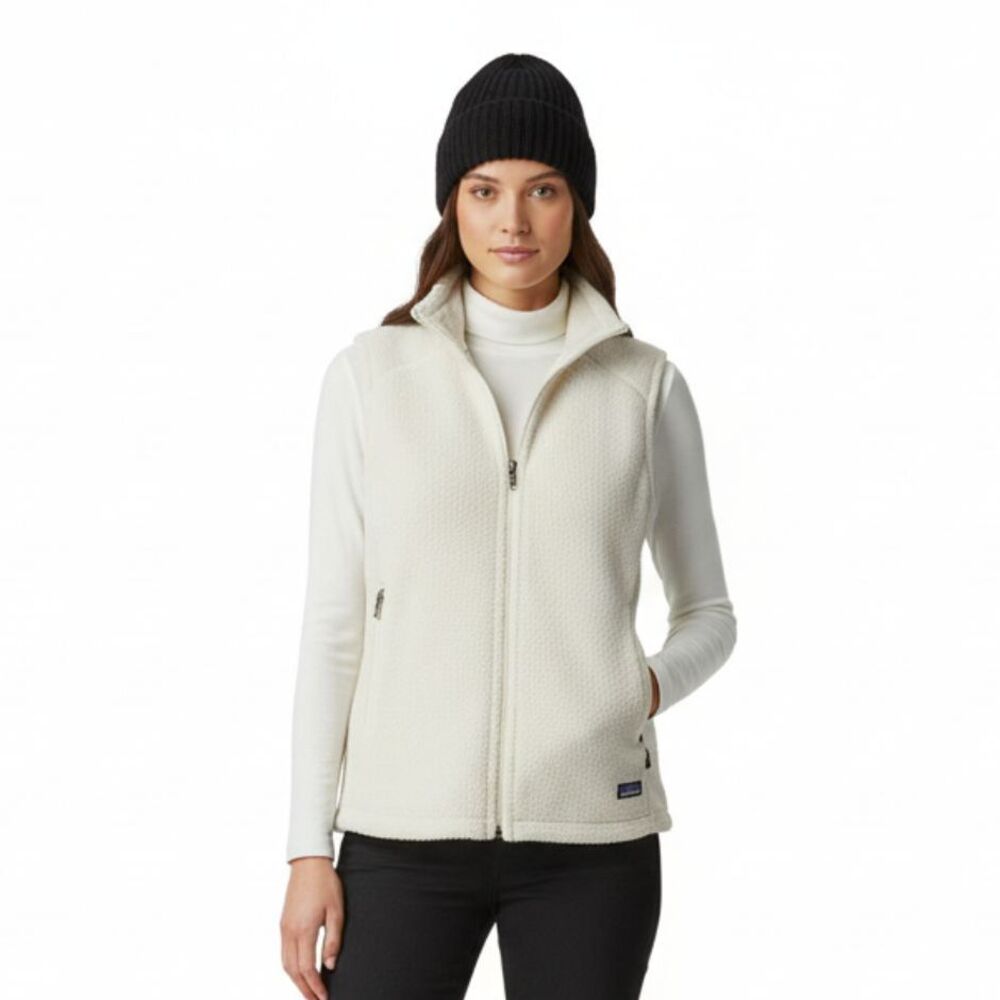Patagonia Tan Synchlla Sleeveless Zip‎ Up Fleece Vest S